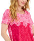 Petite Garden Etch Short-Sleeve Top, Created for Macy's