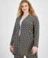 ფოტო #3 პროდუქტის Plus Size Francesca Foulard Cardigan, Created for Macy's