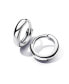 ფოტო #1 პროდუქტის Silver Round Huggie Hoop Earrings