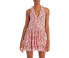 Poupette Womens St. Barth Mae Sleeveless V Neck Mini Dress Pink Size Large