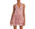 Poupette Womens St. Barth Mae Sleeveless V Neck Mini Dress Pink Size Large - фото #2