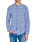 Фото #1 товара Men's Non-Iron Performance Stretch Moisture-Wicking Mini-Floral Button-Down Shirt