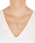 ფოტო #2 პროდუქტის Diamond Teardrop Swirl Pendant Necklace (1/4 ct. t.w.) in Sterling Silver