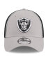 Фото #4 товара Men's Gray Las Vegas Raiders Pipe 39THIRTY Flex Hat