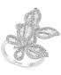 ფოტო #1 პროდუქტის EFFY® Diamond Butterfly Statement Ring (1-3/8 ct. t.w.) in 14k White Gold
