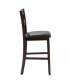 2-Pieces Bar Stools Counter Height Chairs w/ PU Leather Seat
