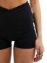 Фото #9 товара ASOS 4505 Icon booty short with wrap waist in cotton touch in black