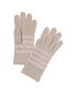Фото #1 товара Portolano Lurex Stripes Cashmere Gloves Women's Grey