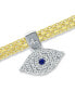 ფოტო #4 პროდუქტის Cubic Zirconia Evil Eye Charm Bismark Chain Bracelet, Created for Macy's