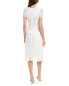 Фото #2 товара Maison Tara Chiffon Midi Dress Women's Ivory 12