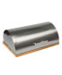 Фото #7 товара Stainless Steel Bread Box with Bamboo Board