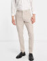 Фото #4 товара ASOS DESIGN smart skinny fit trousers in stone