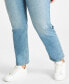 Фото #5 товара Plus Size High-Rise Straight-Leg Jeans, Created for Macy's