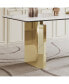Sintered Stone Composite Dining Table - Stainless Steel Base