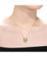 Фото #4 товара 14k Yellow Gold Plated with Emerald & Cubic Zirconia 3D Panther Head Pendant Layering Necklace