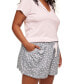 Plus Size Jacquelyn Pajama T-shirt And Short Set