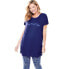 ფოტო #1 პროდუქტის Plus Size Soft Pj Tunic Tee