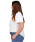 Plus Size Lace-Up Short-Sleeve T-Shirt