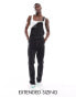 ASOS DESIGN skinny fit denim dungaree in black