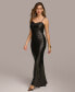 Фото #2 товара Women's V-Neck Sequin Gown