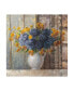 Фото #1 товара Danhui Nai Fall Dahlia Bouquet Crop Blue Canvas Art - 36.5" x 48"