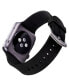 Фото #3 товара Black Smooth Silicone Band Compatible with 42/44/45/Ultra/Ultra 2 Apple Watch