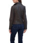 ფოტო #2 პროდუქტის Women's Faux Leather Biker Jacket