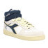 Фото #2 товара Diadora Magic Basket Mid Suede Leather High Top Mens Blue, White Sneakers Casua