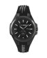 Фото #1 товара Men's Tigermaster Three Hand Date Quartz Black Silicone 47MM