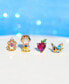 ფოტო #3 პროდუქტის Crystal Multi-Color Disney Princess Snow White Stud Earring Set