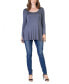 ფოტო #4 პროდუქტის Women's Long Sleeve Swing Style Flare Tunic Top