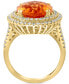 Фото #4 товара EFFY® Citrine (9-1/3 ct. t.w.) & Diamond (1 ct. t.w.) Halo Ring in 14k Gold