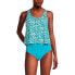 ფოტო #4 პროდუქტის Women's V-neck One Piece Fauxkini Swimsuit Faux Tankini Top