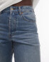 Фото #3 товара Topshop Tall mid rise Column jeans in mid blue