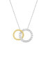 ფოტო #1 პროდუქტის 241 WEAR IT BOTH WAYS Diamond Interlocking Circle Pendant Necklace (1/5 ct. t.w.) in 14k Two-Tone White and Yellow Gold