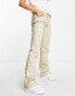 Фото #1 товара ASOS DESIGN puddle flare trouser in sage check