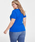 Фото #2 товара Plus Size Studded Cutout Top, Created for Macy's