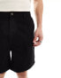 ASOS DESIGN standard length denim jorts with carpenter detailing in mid wash blue Голубой, W32 - фото #4