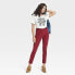 Фото #2 товара Women's High-Rise Corduroy Skinny Jeans - Universal Thread Red 16