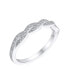 Фото #3 товара Intertwined Rope Twist Knot 1/2 Eternity Clear Pave Cubic Zirconia CZ Infinity Band Ring For Women Girlfriend .925 Sterling Silver