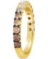 Фото #3 товара Chocolate Ombré Diamond Band (1 ct. t.w.) in 14k Rose Gold or 14k Yellow Gold