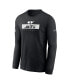 ფოტო #3 პროდუქტის Men's Black New York Jets Sideline Performance Long Sleeve T-Shirt