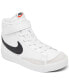 Кеды для мальчиков Nike Blazer Mid '77 Fastening Strap Casual Sneakers from Finish Line Черно-белый, 1 - фото #1