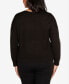 ფოტო #2 პროდუქტის Black Label Plus Size Embellished Boatneck Sweater