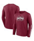 Фото #1 товара Men's Maroon Mississippi State Bulldogs Double Time 2-Hit Long Sleeve T-shirt
