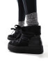 Steve Madden – Haddy – Schneestiefel in Schwarz mit Teddystoff