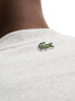 Lacoste large front logo sweatshirt in grey marl