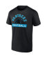 Фото #3 товара Men's Black, White Carolina Panthers Two-Pack 2023 Schedule T-shirt Combo Set