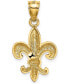 Фото #3 товара Fleur-de-Lis Charm Pendant in 14k Yellow Gold