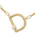 Фото #3 товара Gold-Tone Cultured Freshwater Pearl Initial Necklace, 19"